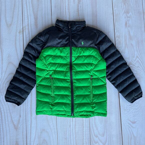 Polo Ralph Lauren Boys Small (8) Quilted Puffer Down Jacket Zipper Pockets - Picture 1 of 8